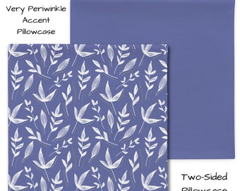 Floral Periwinkle Accent Pillow Sham – Two-Toned Pillowcase