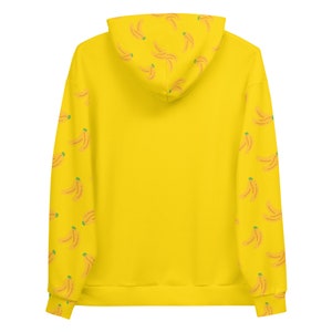 BANANAS | Yellow Color Block Print Unisex Hoodie