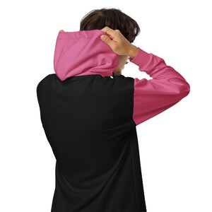 WICKED | Color Block Zip Up Hoodie Pink and Green | Cut and Sew Sweatshirt | Gifts for Wicked Fans