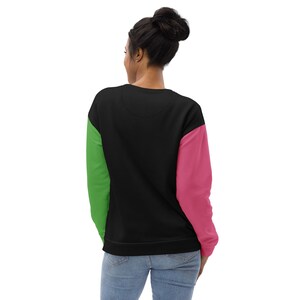 WICKED | Color Block Sweatshirt Pink and Green | Cut and Sew Sweatshirt | Gifts for Wicked Fans