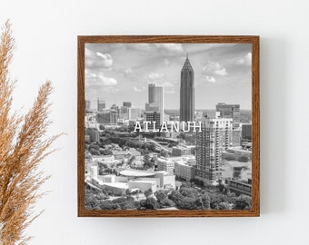 Atlanta Skyline Print | "Atlanuh" Black and White Photography (Digital Download)