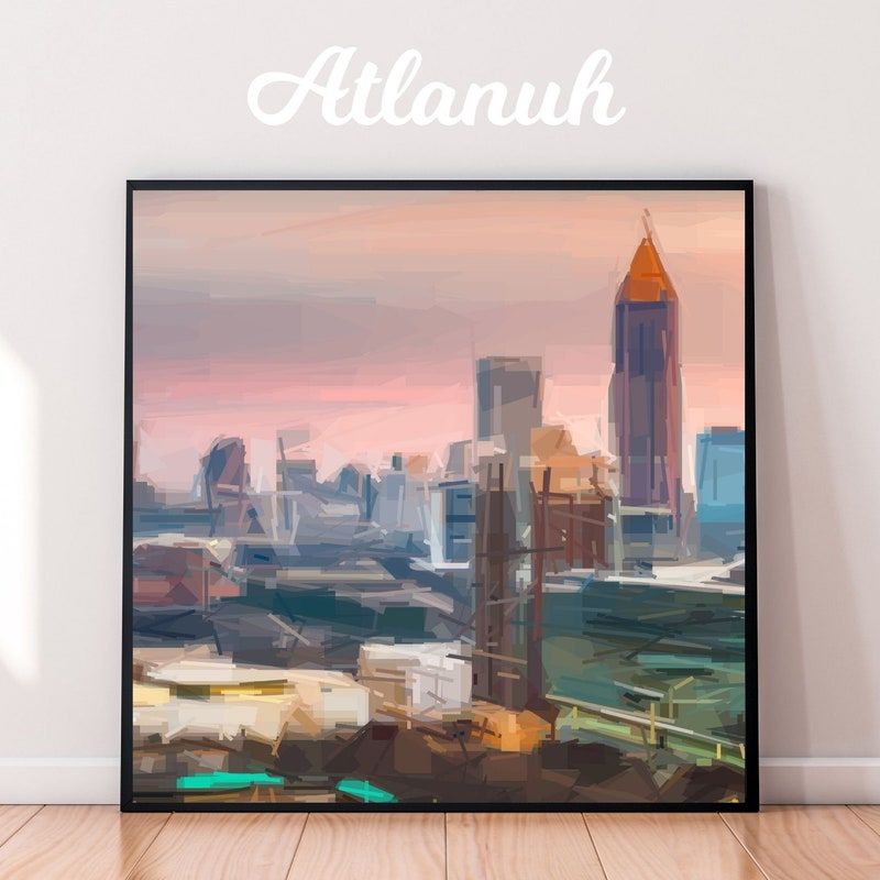 Geometric Atlanta Skyline Print (Digital)