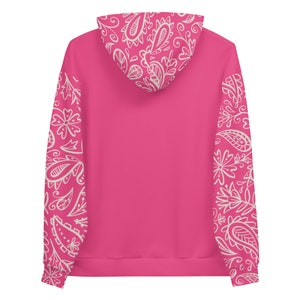 BERRY PAISLEY | Berry Color Block Unisex Hoodie | Cut and Sew Style