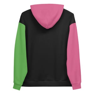 WICKED | Color Block Pink and Green Unisex Hoodie | Cut and Sew Style