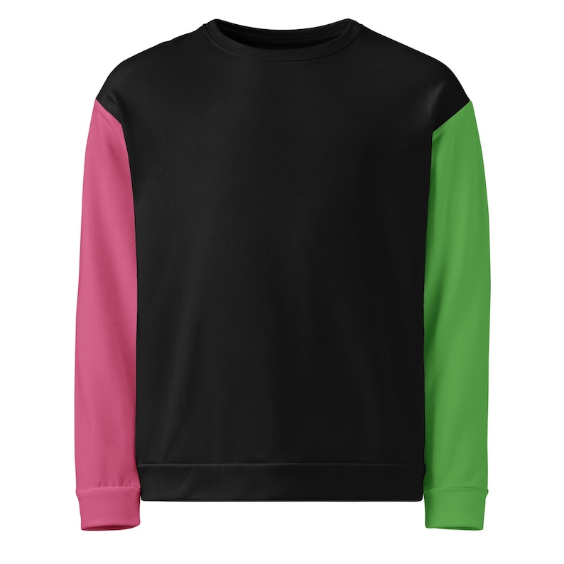 WICKED | Color Block Sweatshirt Pink and Green | Cut and Sew Sweatshirt | Gifts for Wicked Fans