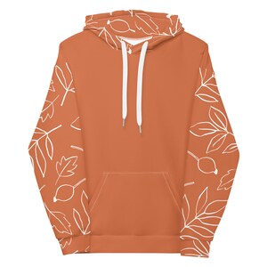 AUTUMN | Color Block Orange Terracotta Unisex Hoodie