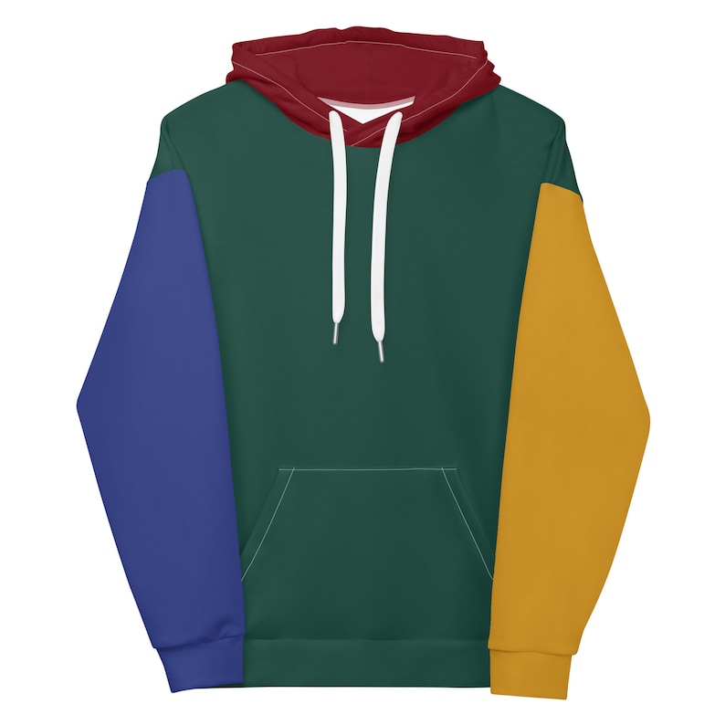 RYCH | Color Block Hoodie | Unisex Primary Color  Cut and Sew Style | Soft Brushed Fleece Inner | Trendy Streetwear