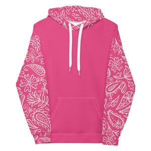 BERRY PAISLEY | Berry Color Block Unisex Hoodie | Cut and Sew Style