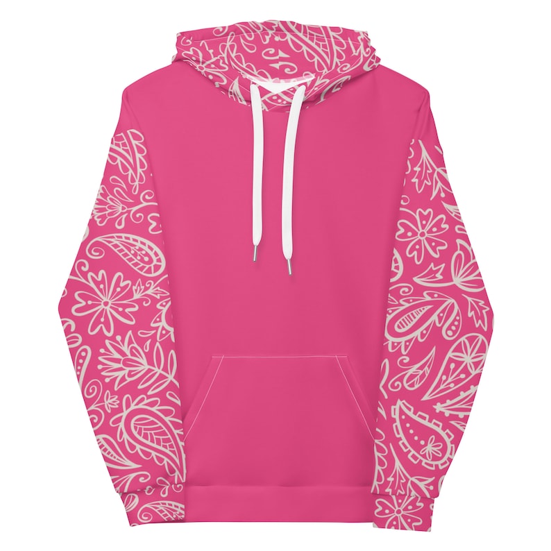 BERRY PAISLEY | Berry Color Block Unisex Hoodie | Cut and Sew Style