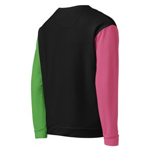 WICKED | Color Block Sweatshirt Pink and Green | Cut and Sew Sweatshirt | Gifts for Wicked Fans