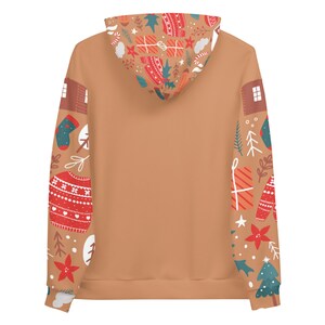 GINGERBREAD | Color Block Christmas Holiday Unisex Hoodie | Cut and Sew Style