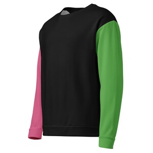 WICKED | Color Block Sweatshirt Pink and Green | Cut and Sew Sweatshirt | Gifts for Wicked Fans