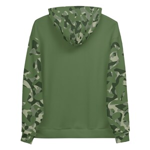 CAMO | Color Block Camouflage Green Unisex Hoodie | Cut and Sew Style