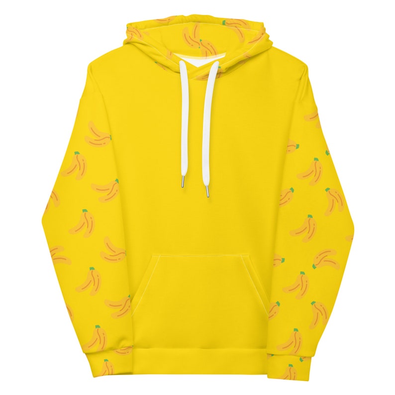 BANANAS | Yellow Color Block Print Unisex Hoodie
