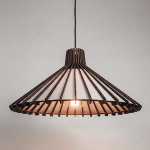 Japanese Style Pendant Light: Handmade Lokta Paper Cream Shade
