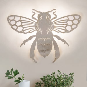 Honey Bee Wall Light: Plug-in Sconce with for a Cute Cottagecore Bedroom Decor!