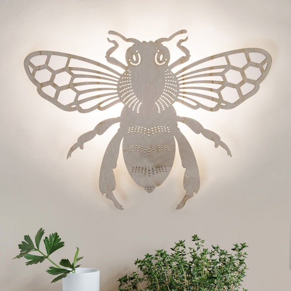 Applique murale Honey Bee : applique enfichable pour une jolie décoration de chambre Cottagecore !
