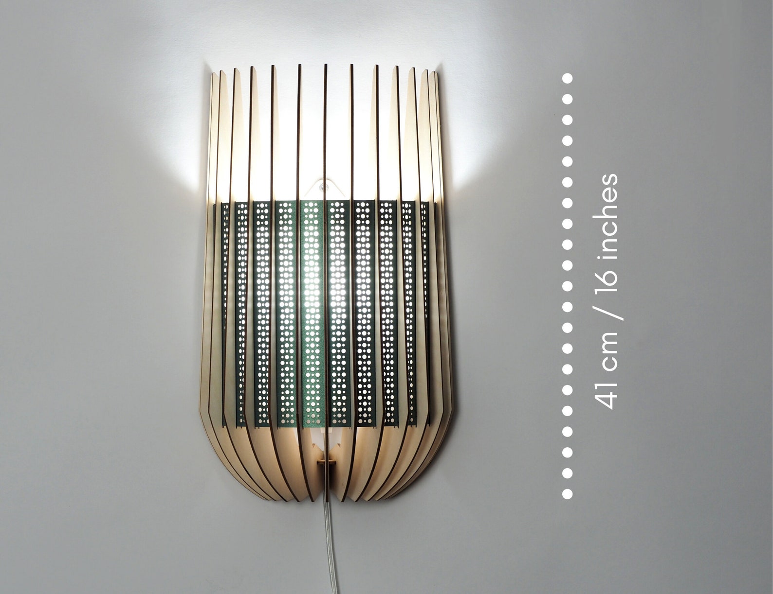 Modern Wall Lamp Plug in Wall Sconce. Art Deco Lamp Perfect Etsy