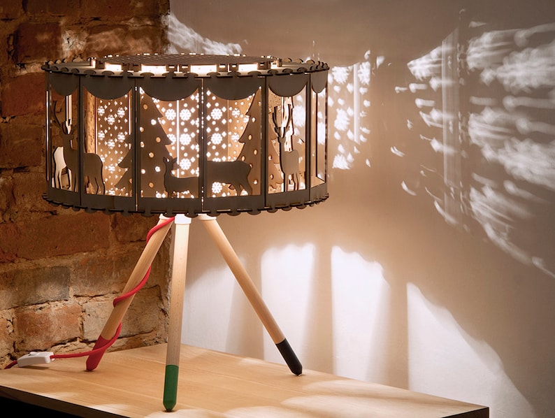 Vintage Circus Table Lamp. Kids Night Light Boho Nursery Etsy