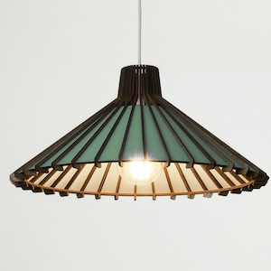 Sage Green Pendant Lamp for Living Room, MCM Hanging Light, Kitchen Island Lighting.
