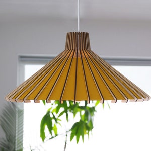 Blue Pendant lamp: Dining room lampshade in mid century modern style. Hanging lamp, perfect kitchen island lighting. curry