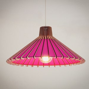 Pink Pendant Lamp, Hallway Ceiling Light Fixture, Rose Lampshade, Scandinavian Lighting.