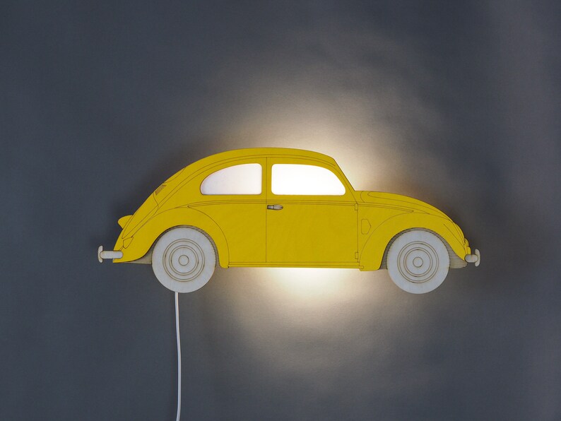 Vintage Car Baby Night Light. Beetle Plywood Lamp Newborn Etsy