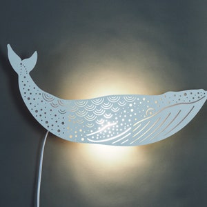 Pépinière océanique Veilleuse bleu sarcelle. Lampe décorative côtière pour chambre d'enfant. image 9