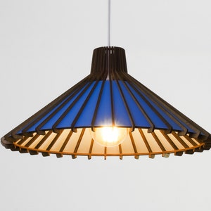 Nautical Blue Pendant lamp, Dining Room Ceiling Light fixture, Navy blue hanging light.