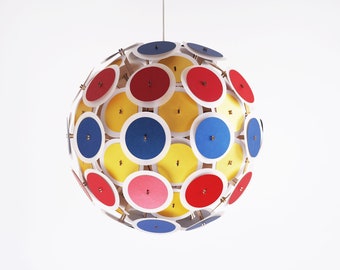 Pendant light, 16 inch/41cm. Paper lampshade, ceiling lamp, mdm lamp, modern chandelier.