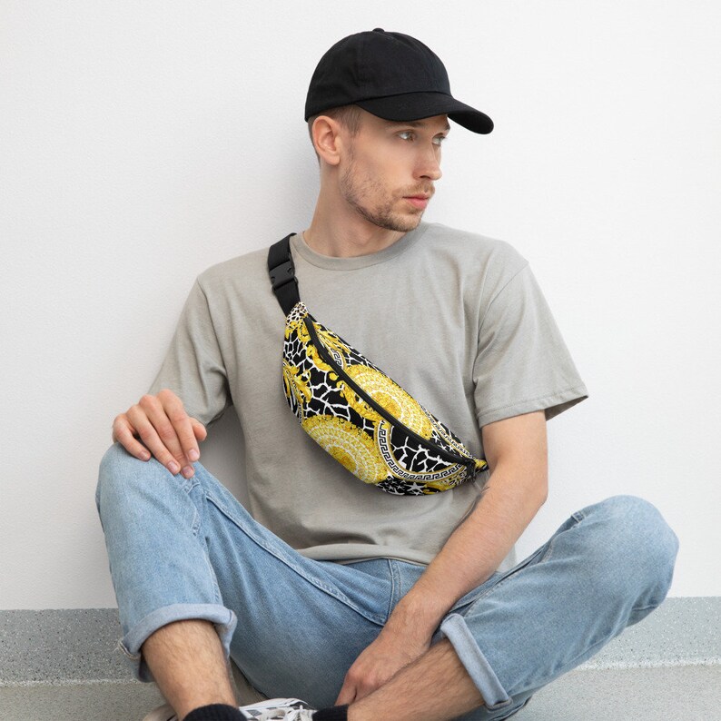 Bum Bag Vacation Bag Versace Inspired Fanny Pack Greek Key Designer Fanny Pack