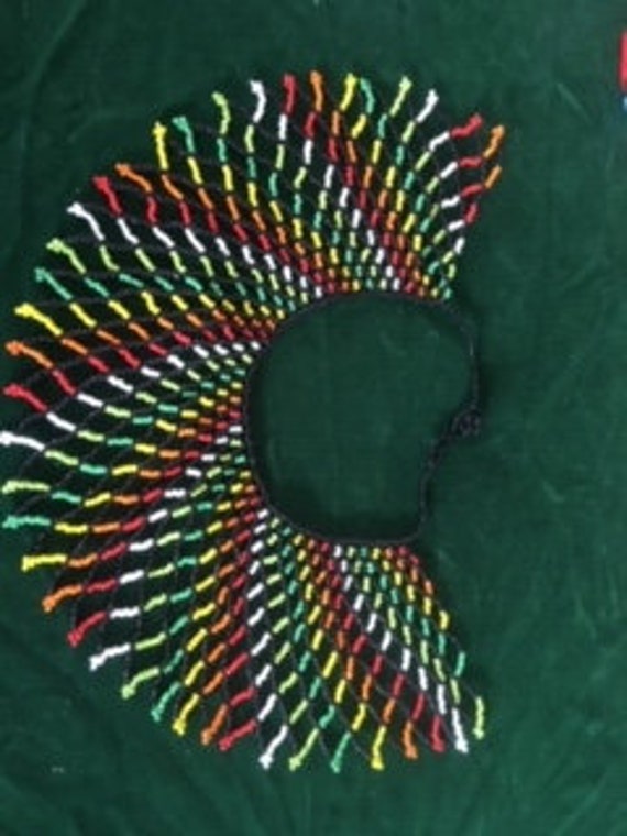Zulu beaded necklace from South Africa - image 2