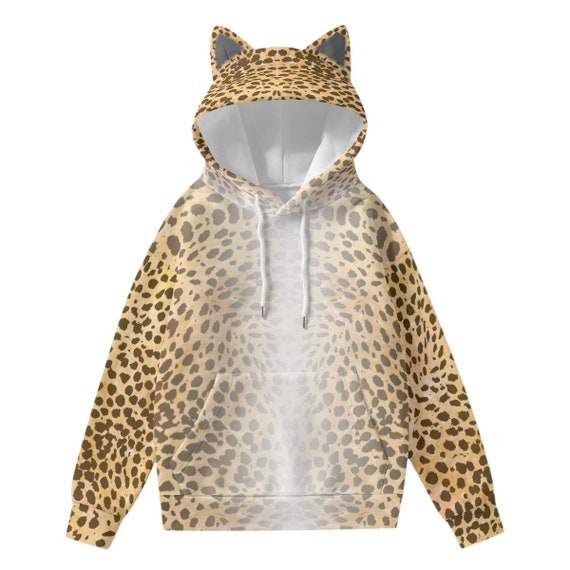 Cheetah Hoodie With Ears - Etsy Ireland