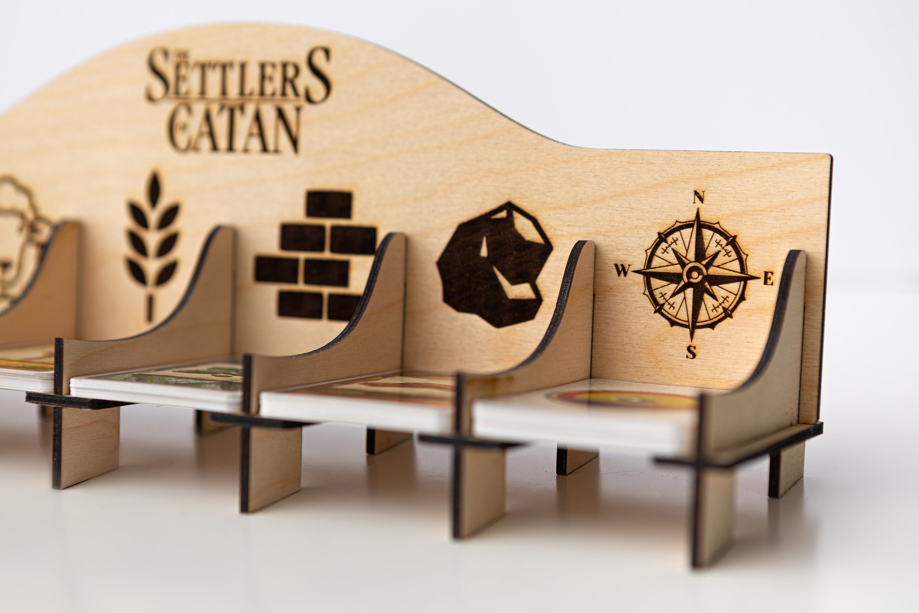 The Settlers Of Catan Card Holder Laser Cut File Etsy