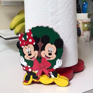NUOVO Disney Inspiration Christmas Minnie e Topolino Portarotolo di carta da cucina