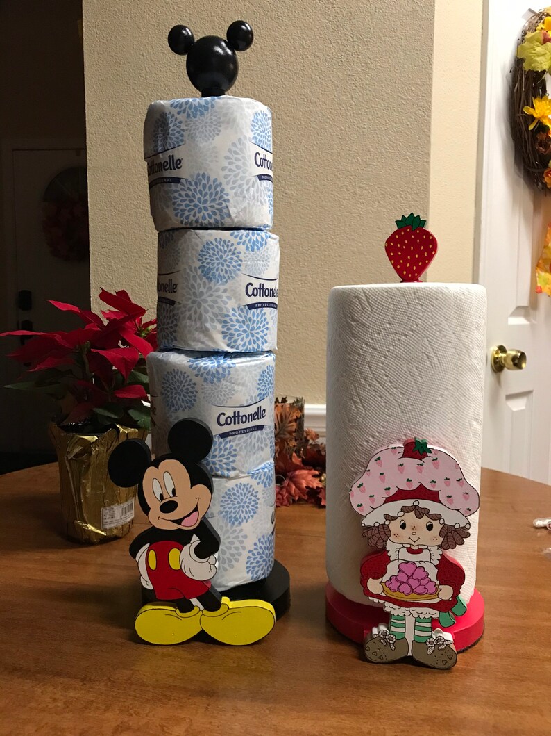 Disney Minnie and Mickey Mouse Paper Towel Holders Etsy