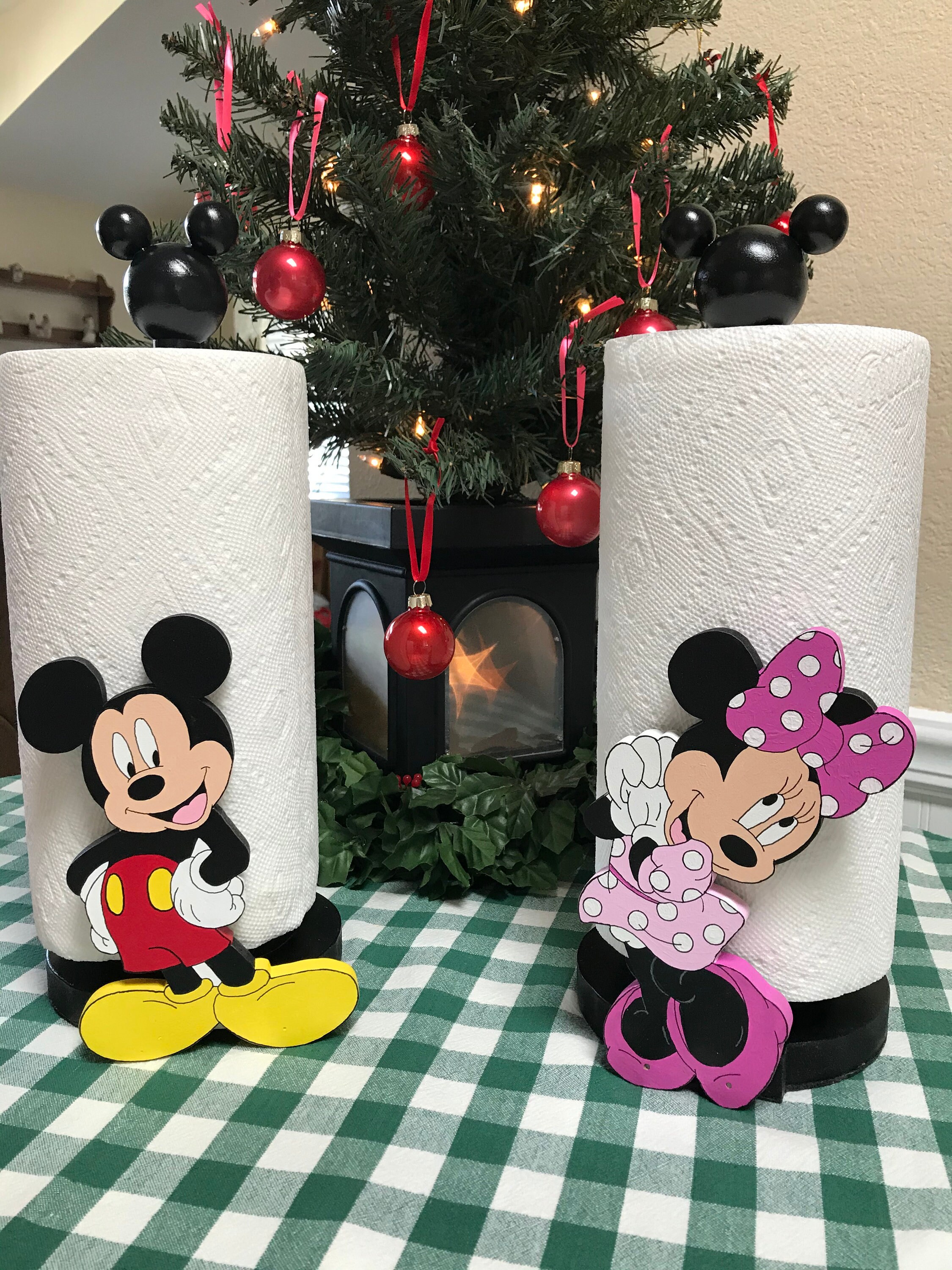 Disney Minnie and Mickey Mouse Paper Towel Holders Etsy