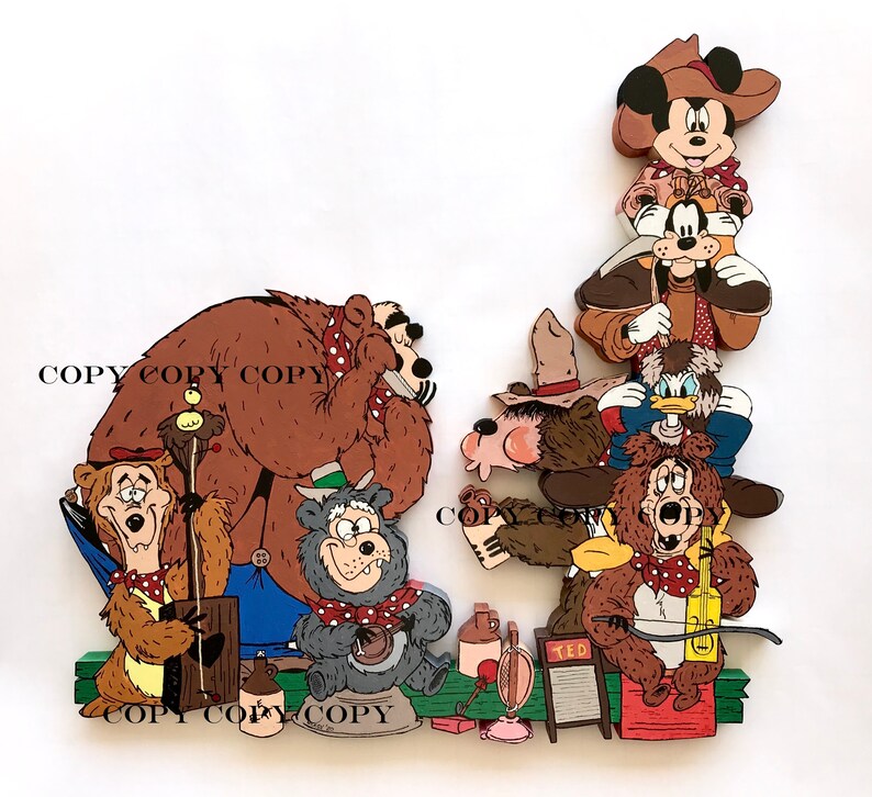 Disney's the Five Bear Rugs and Friends 8 X 10 Matted Etsy