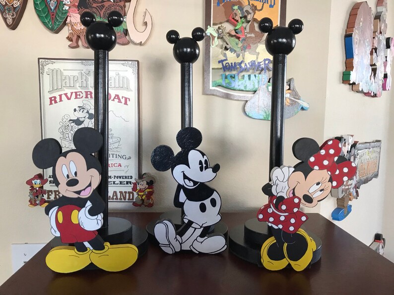 Disney Minnie and Mickey Mouse Kitchen Paper Towel Holders Etsy