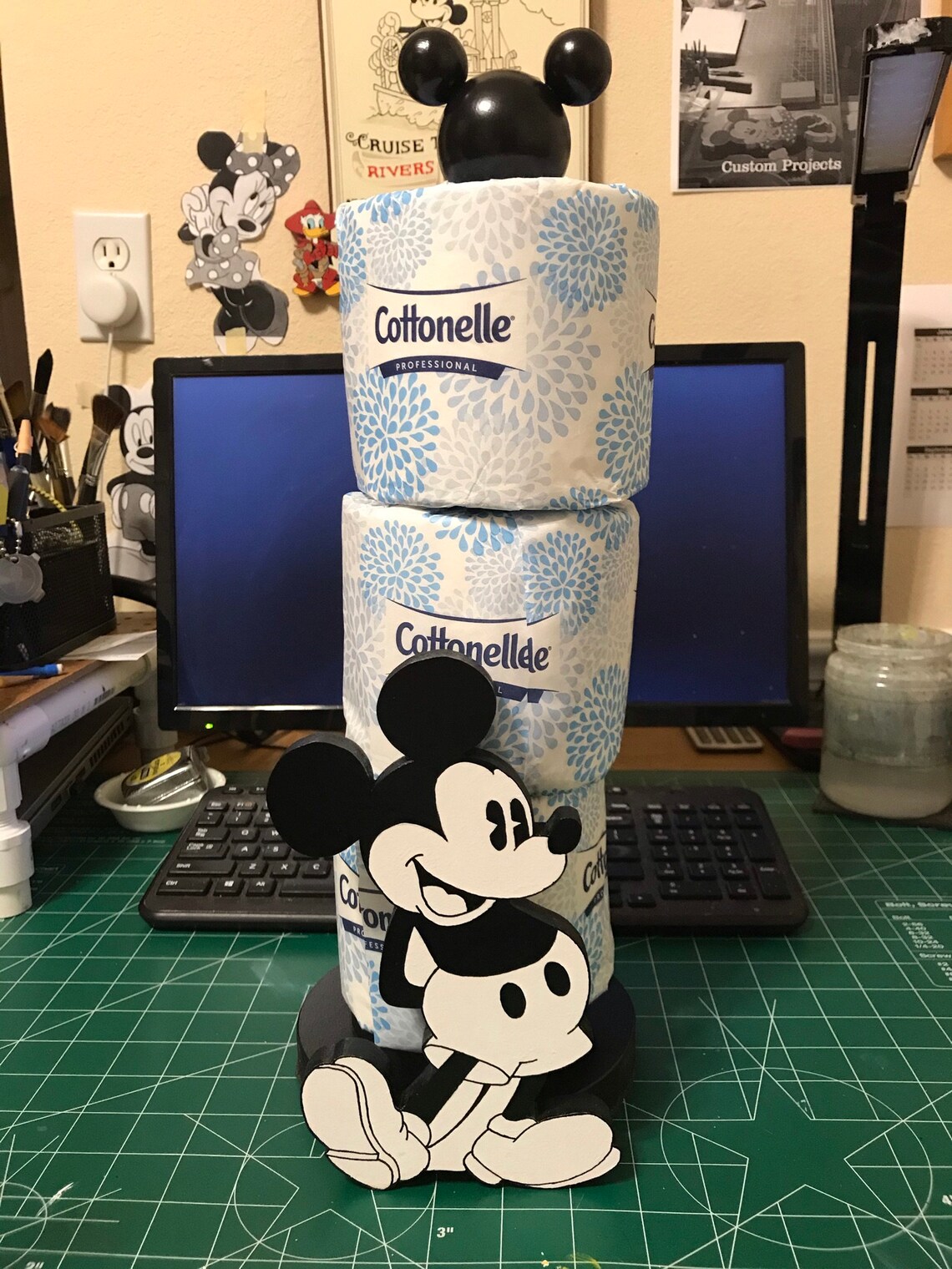 Disney Minnie and Mickey Mouse Kitchen Paper Towel Toilet Etsy
