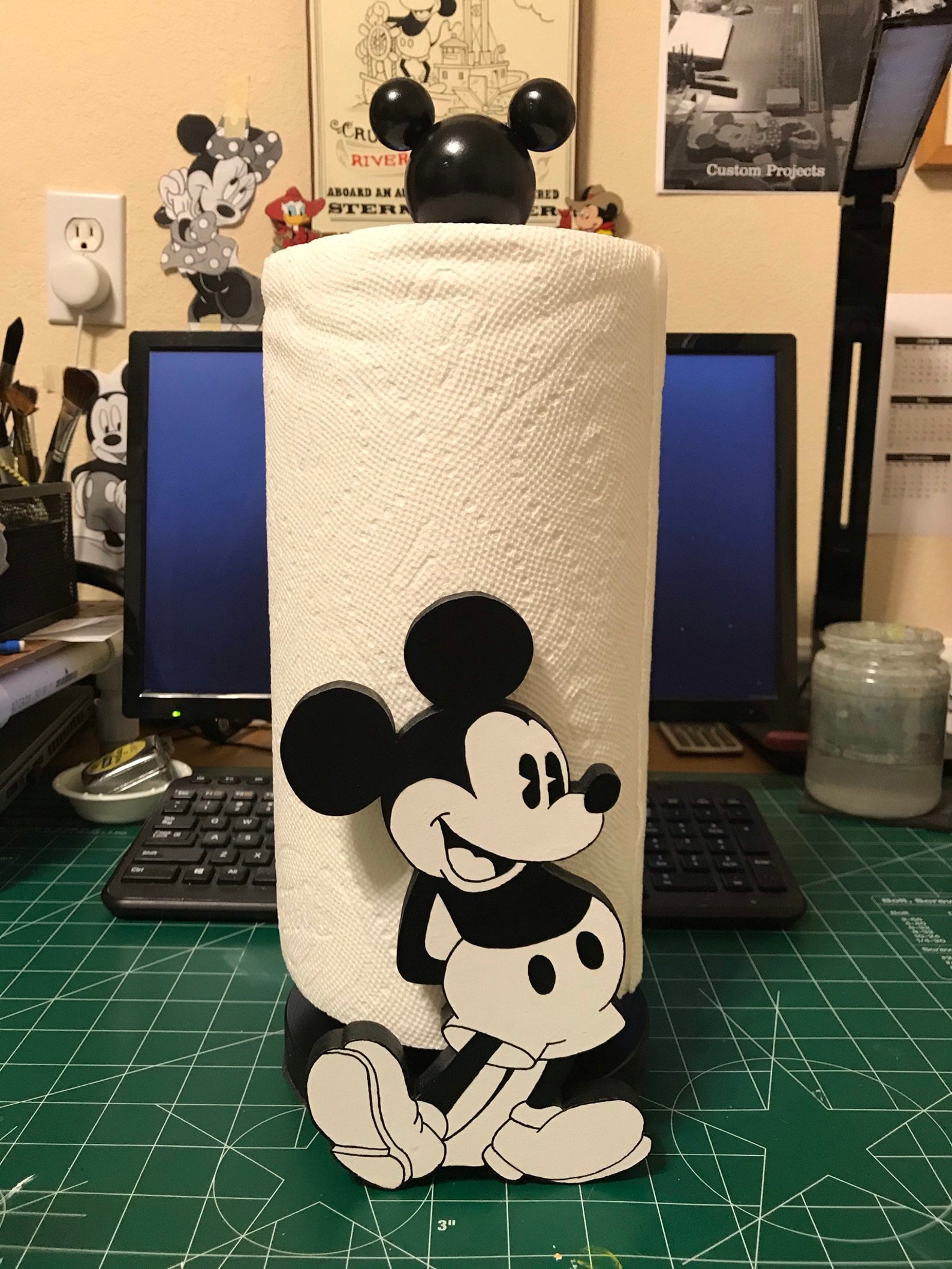 Disney Minnie and Mickey Mouse Kitchen Paper Towel Holders Etsy