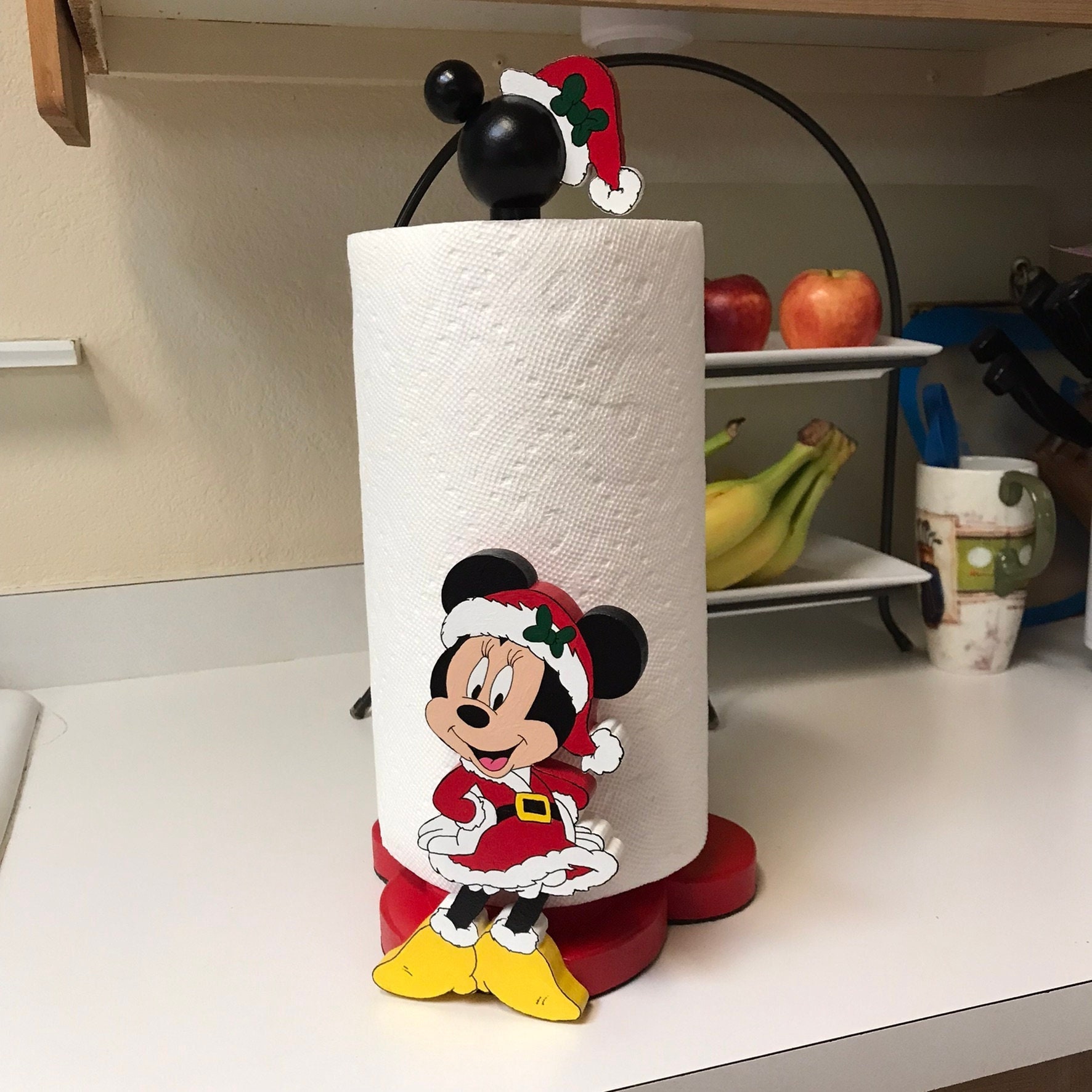 NEW Christmas Disney Minnie Mouse Kitchen Paper Towel Holder Etsy