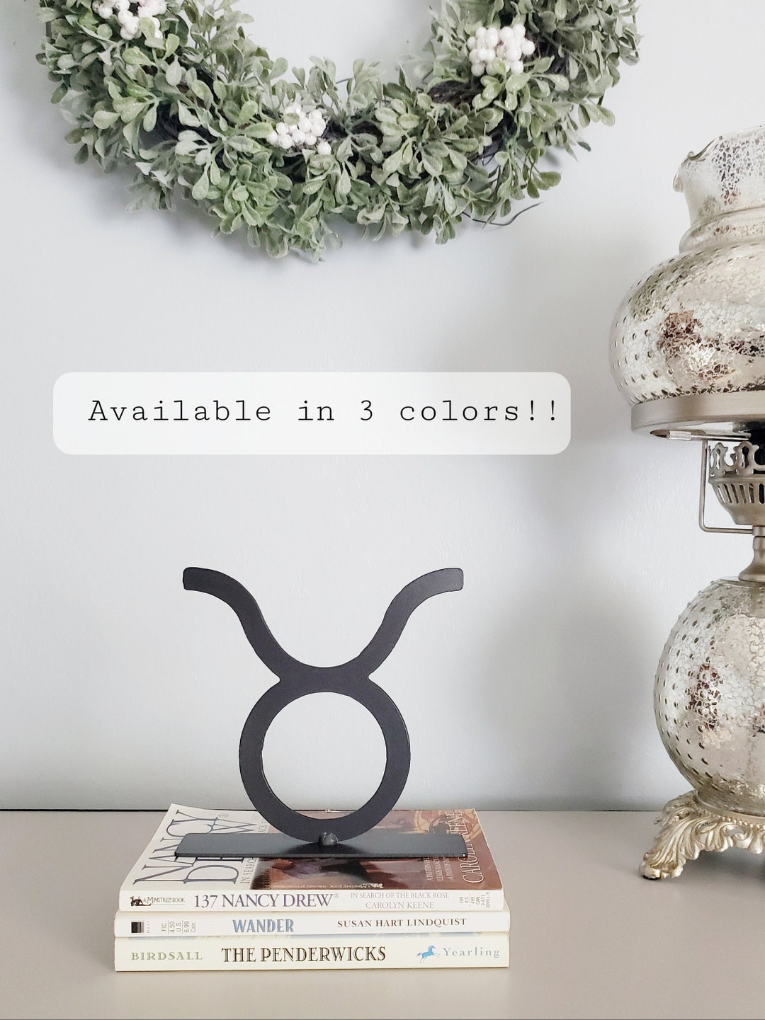 Taurus Zodiac Rustic Steel Simple Home Decor Dorm Room Decor Gift by