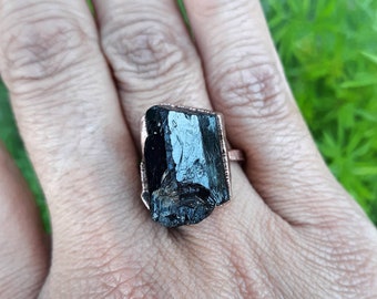 Electroformed Tourmaline Ring