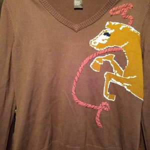 Rodeo Diva sweater with western horse
