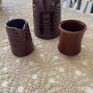 Vintage Marcrest Daisy and Dot Stoneware Pitcher Creamer Mug