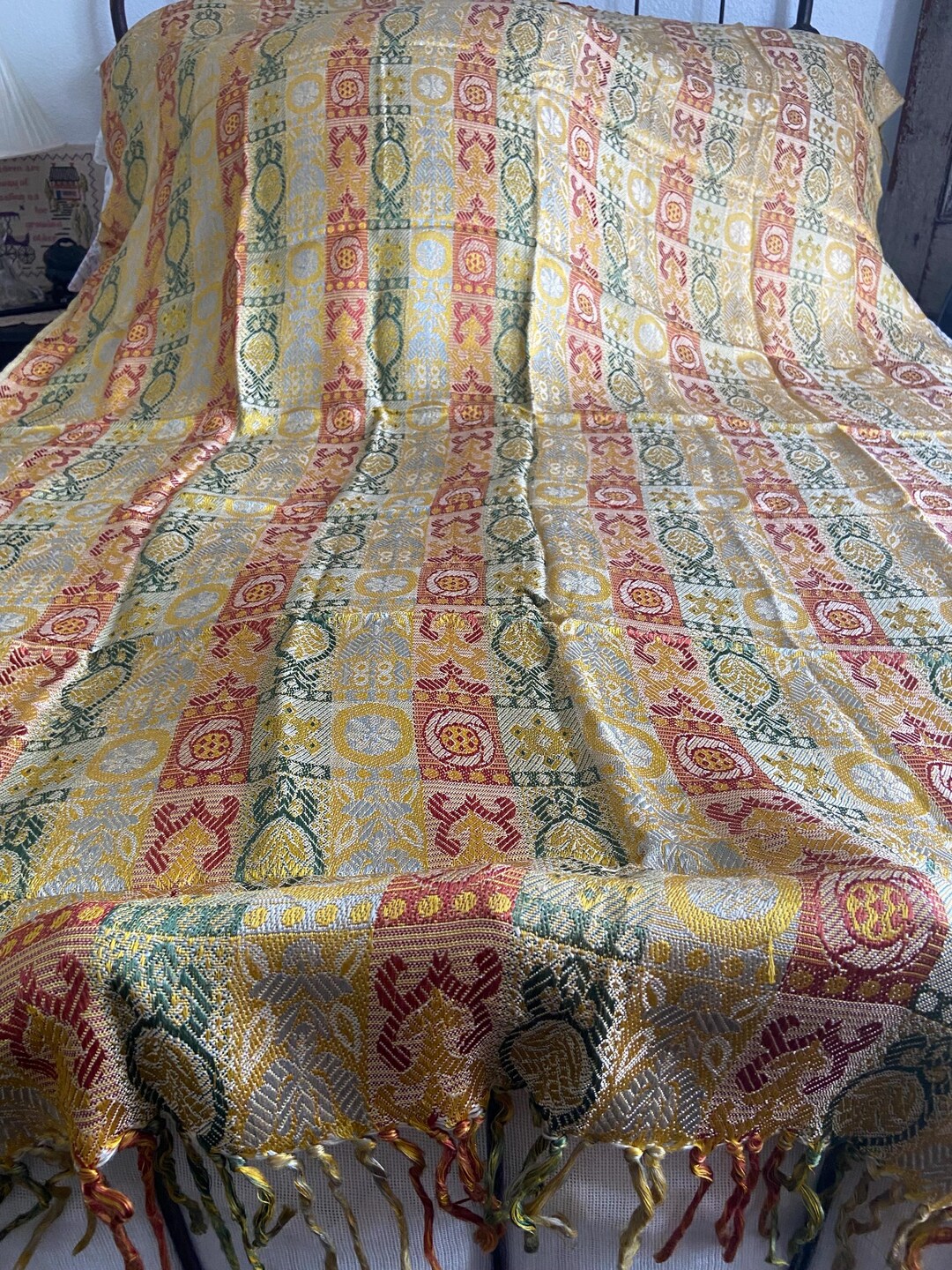 Japanese Pattern Throw Vintage Japanese Design Tea Cloth Throw - Etsy