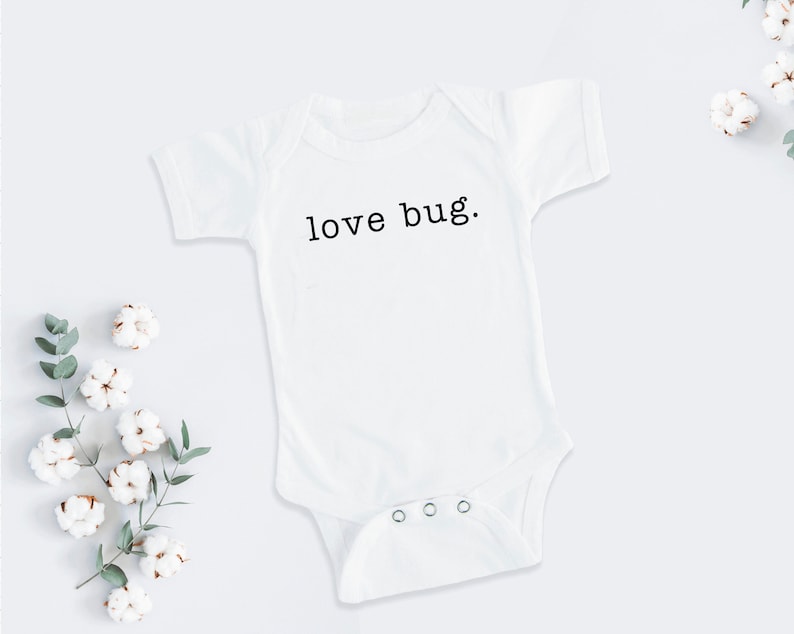 Baby Gift Baby Bodysuit Personalized Onesie Love Bug Baby Bodysuit Newborn Gift Baby Shower Gift Typewriter Bodysuit Bodysuit