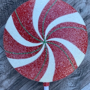 Peppermint, Lollipop, Green, Red & White, Christmas Decor, Raz, 24”