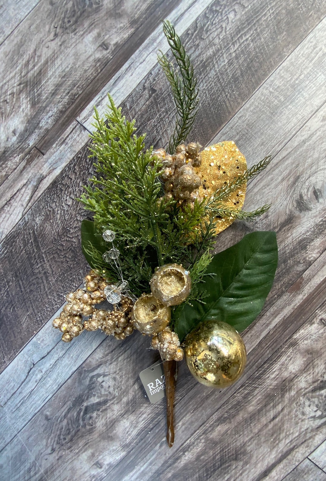 Evergreen Gold Evergreen & Gold Pick Raz 16 Etsy